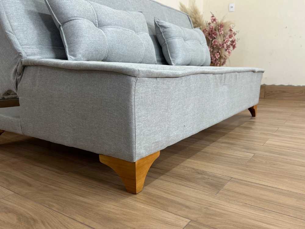 Sofá Cama Zayn 1.86m – Cinza Linho