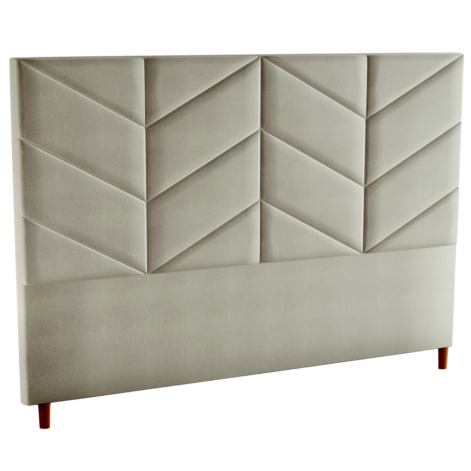 Cabeceira Casal Berlim Veludo Bege B015 – LARMÓVEIS/TREVO ESTOFADOS