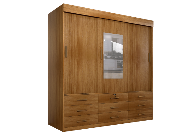 Roupeiro Ipanema 3P9G Cinamomo Minas Plac - Móveis furniture