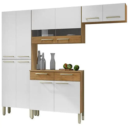 Cozinha Nala Completa 4 Peças 9 Portas 2 Gavetas Kits Parana