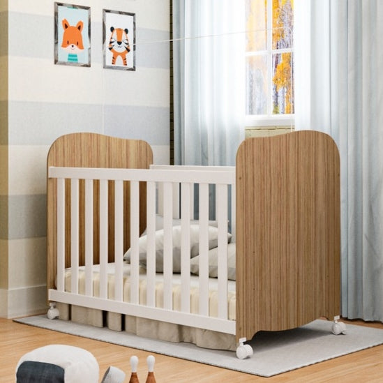 Berço Americano Uli Branco Brilho/Amêndoa – PEROBA MÓVEIS