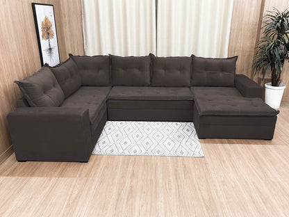 Sofá Canto Marrom Leblon - Móveis furniture