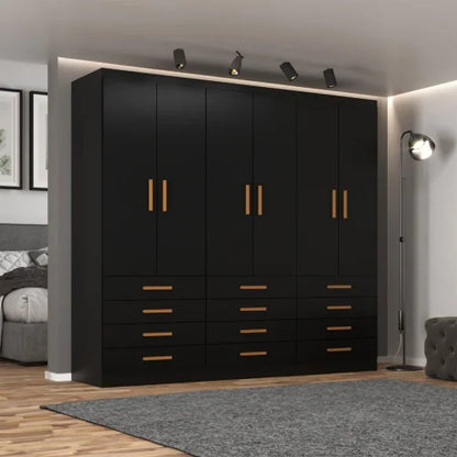 Guarda Roupa New Monaco Casal 6 Portas 12 Gavetas Evidencia - Móveis furniture