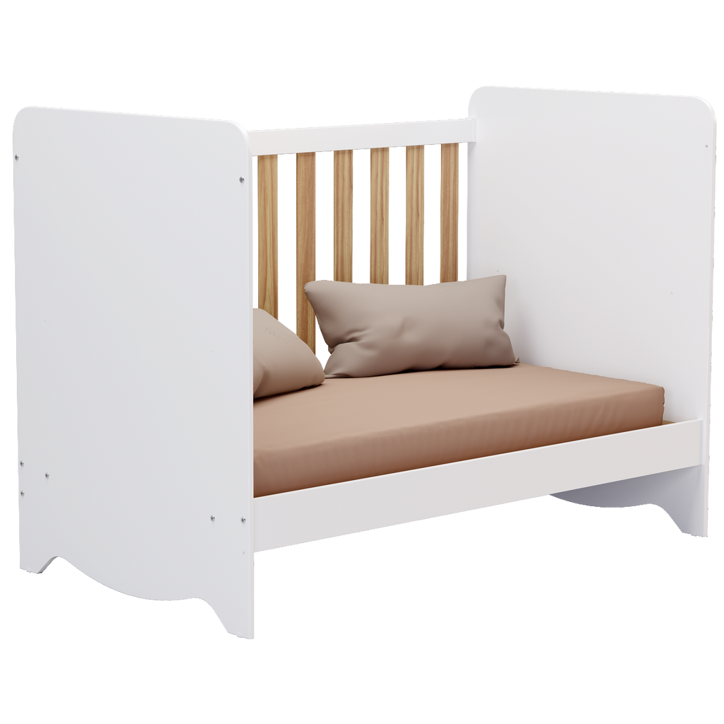 Berço Americano Ben Branco Brilho/Amêndoa – PEROBA MÓVEIS