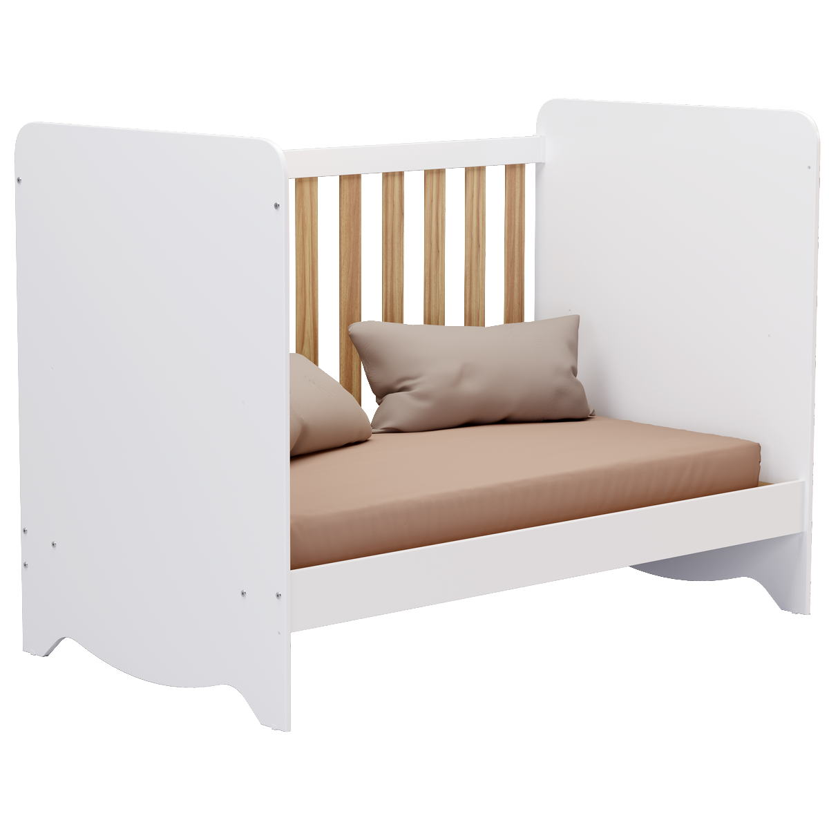Berço Americano Ben Branco Brilho/Amêndoa – PEROBA MÓVEIS
