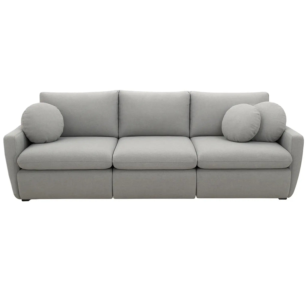 Sofá Cama Amaranto 300cm em Linho 6 Lugares Retrátil Innove