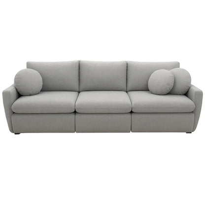 Sofá Cama Amaranto 300cm em Linho 6 Lugares Retrátil Innove