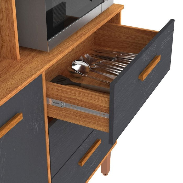 Kit Cozinha Modena CM730 2,18 m Cinamomo/Grafite – FELLICCI