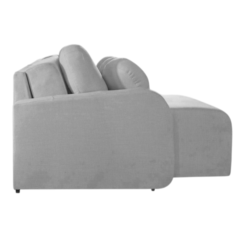 Sofá Cama Retrátil Bellagio 3,00 m Linho Cinza 19 – CONFORT LAR ESTOFADOS
