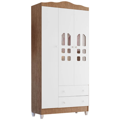 Guarda Roupa Infantil Eloa 3 Portas 2 Gavetas Carolina Baby - Móveis furniture
