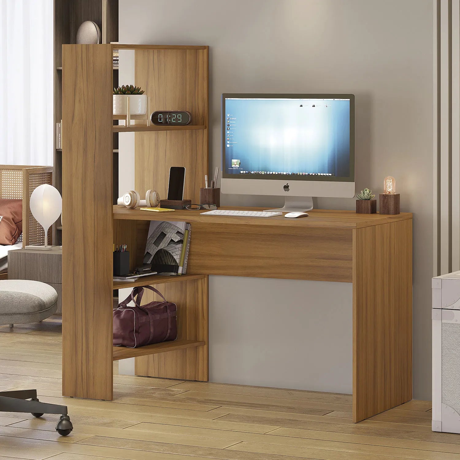 Mesa Office NT 2105 - Freijó - Notável - Móveis furniture