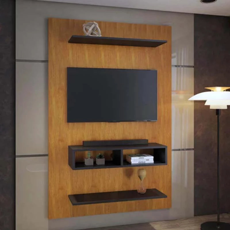 Painel Byte Delta para TV até 43 Polegadas Mel/Preto Viero - Móveis furniture