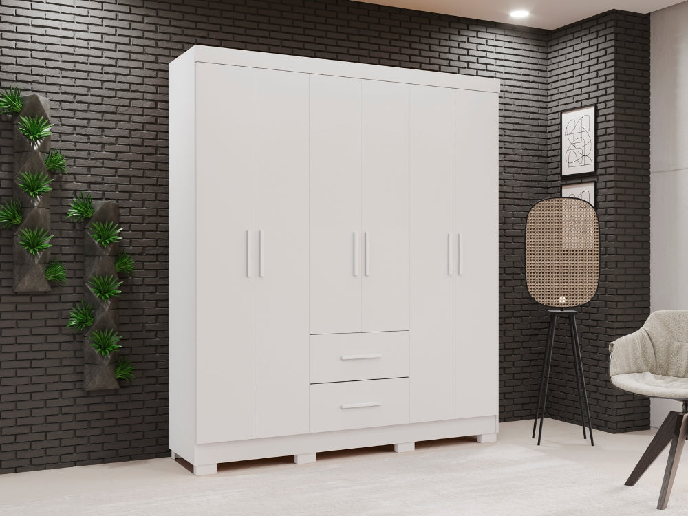 Guarda-Roupa Estrela 6 portas – Branco