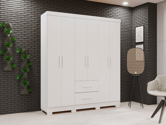 Guarda-Roupa Estrela 6 portas – Branco