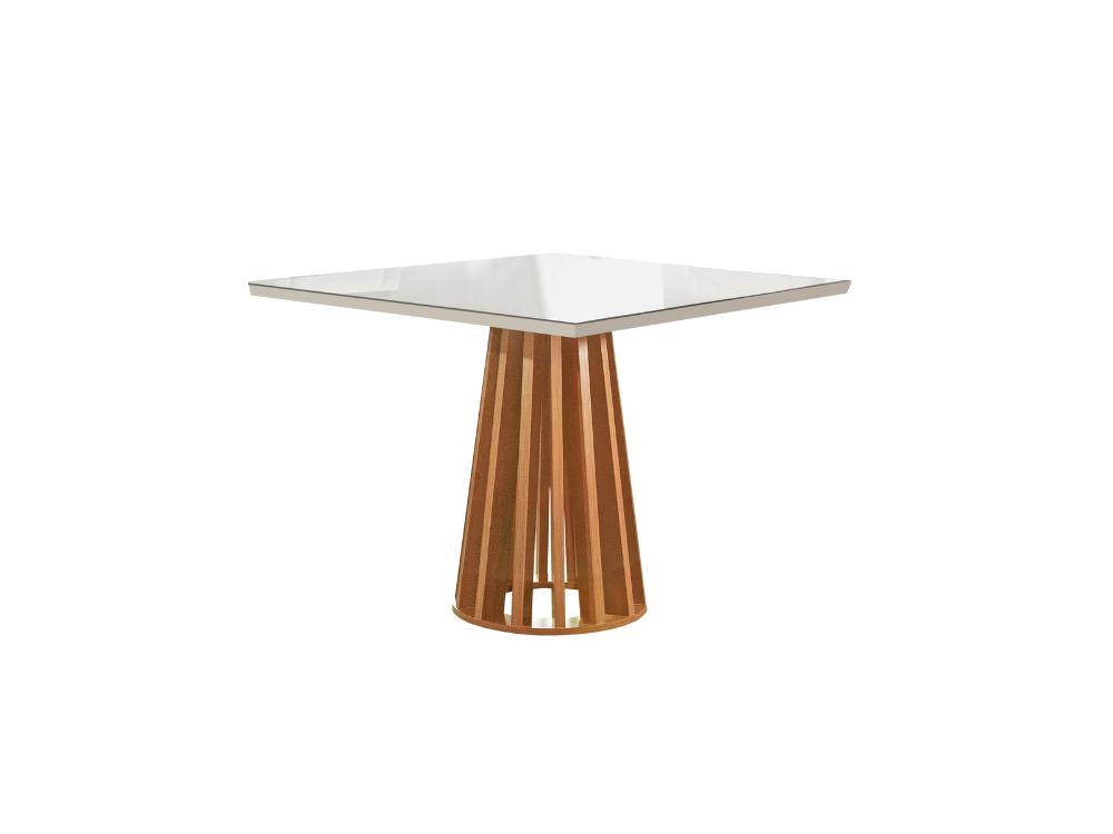 Mesa de Jantar Berlim 1.00×1.00 – Cinamomo/Off White - Móveis furniture