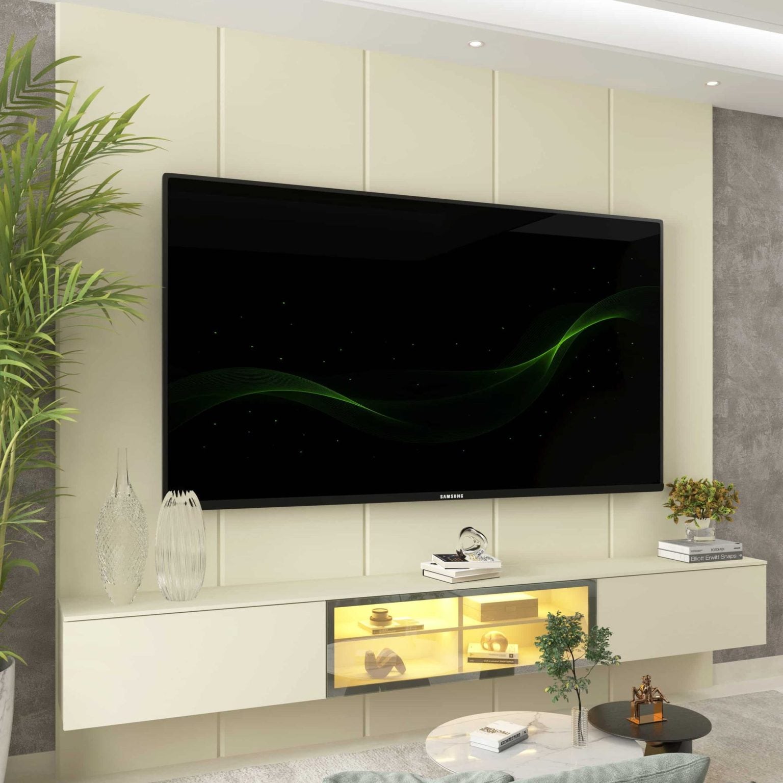 Home Suspenso Luminare Reflecta c/Led 2.20m – Off White