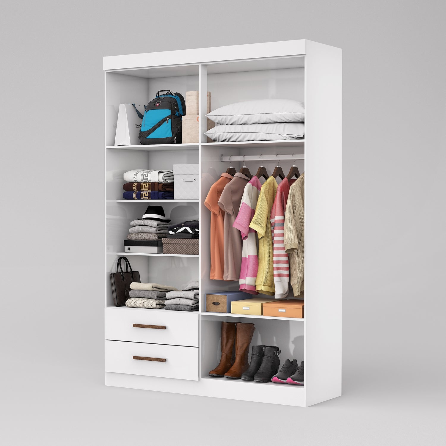 Guarda-Roupa 4 Portas Hércules(Sem espelho) Branco – CARIOCA MÓVEIS