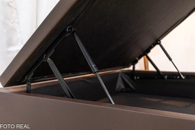 Box Baú Casal Pop 138x188x42 Tiza Korino Marrom Nature