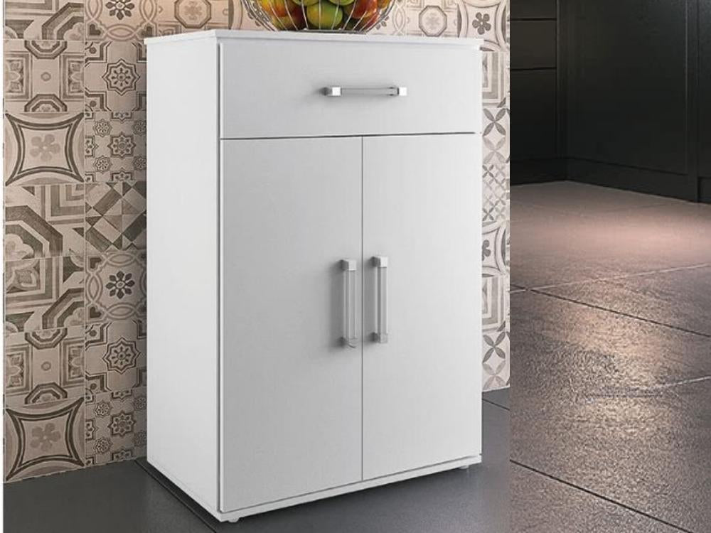 Balcão de cozinha 2 portas 1 gaveta Juliana – Branco - Móveis furniture