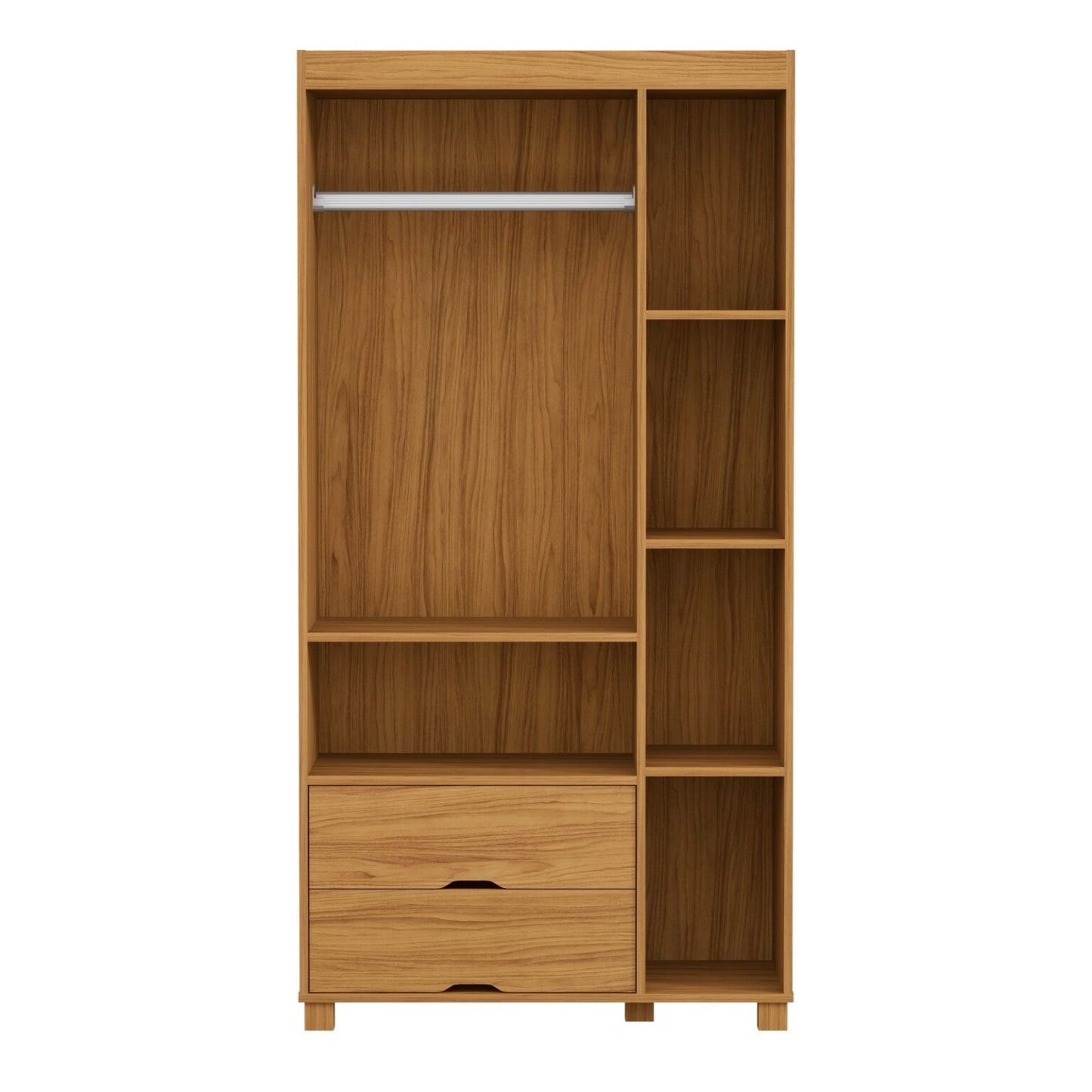 Guarda-Roupa 3 Portas + Cômoda 4 Gavetas com Sapateira Bela Nature – MADEC/VJ MÓVEIS