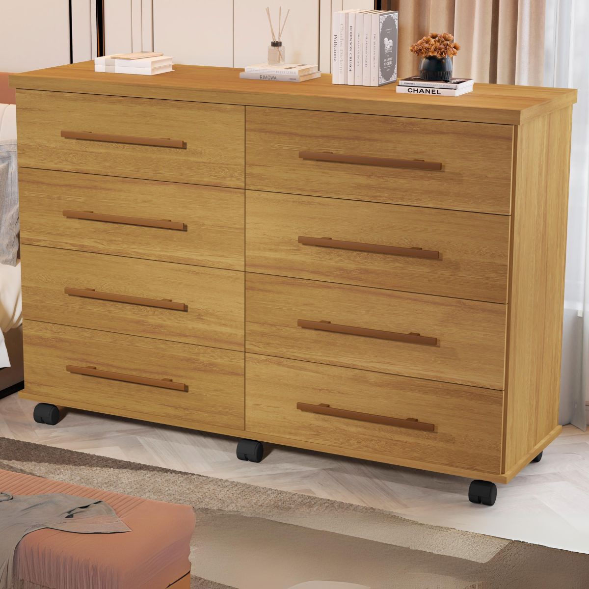 Comoda Jade 8G MEL AREIA/ MEL - Móveis furniture