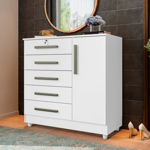 Cômoda com Sapateira Vitória Branco –