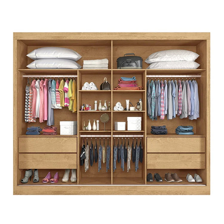 Guarda Roupa Verona Casal com Espelho 2 Portas 4 Gavetas Europa off