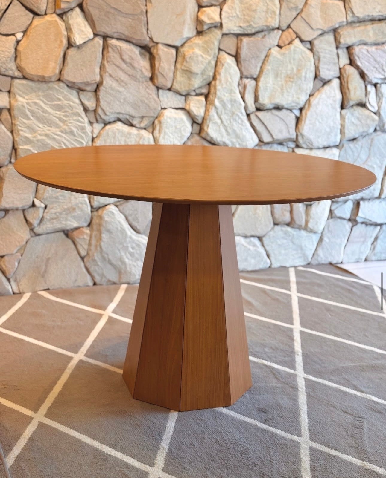 Mesa Isis SEM Vidro Redonda 100cm New Ceval