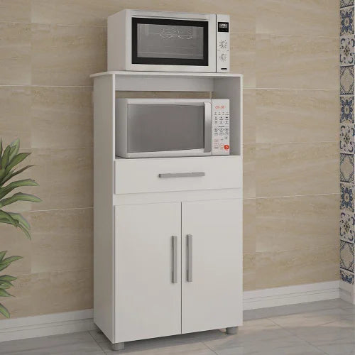Armario Multiuso Havana New Cozinha com 2 Portas e 1 Gaveta Branco Branco