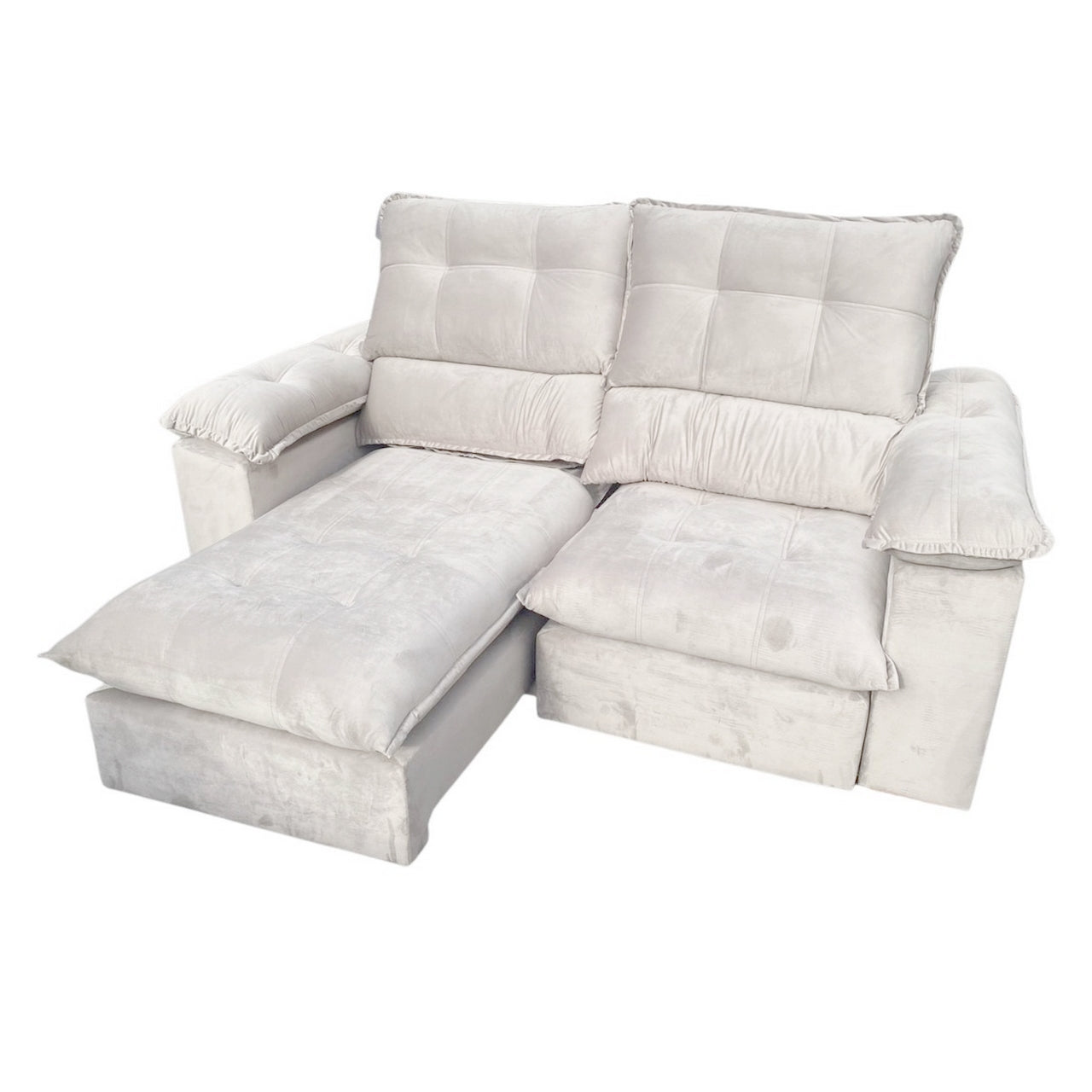 Sofá Retrátil e Reclinável Suíça 2,10 m Marfim – LEO DECOR - Móveis furniture