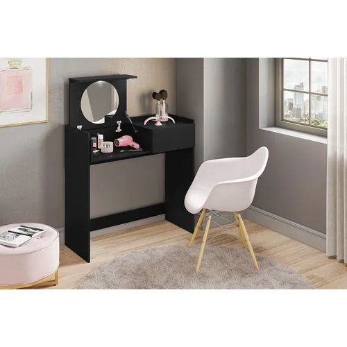 Camarim Penteadeira Selfie Preto - Móveis furniture