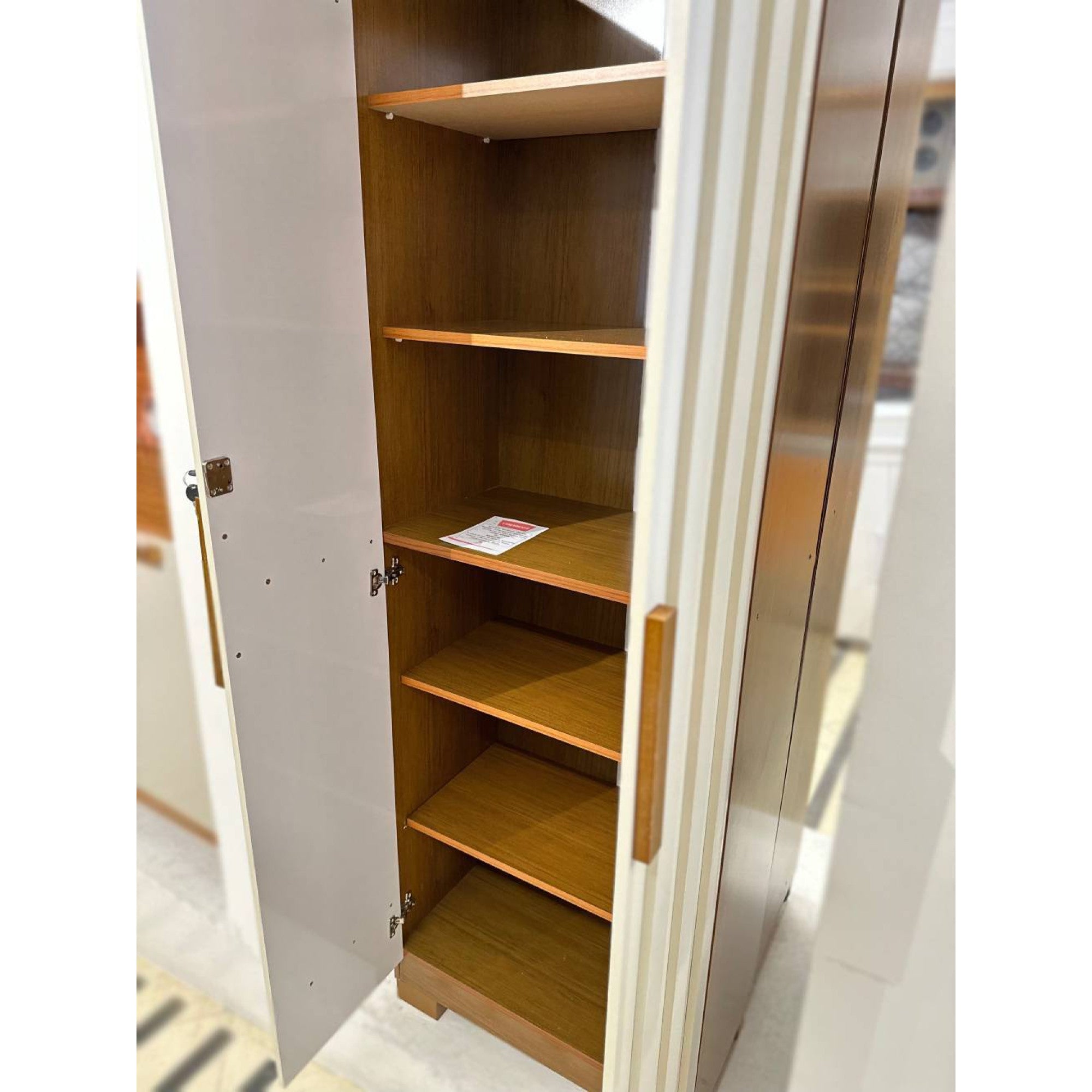 Armário Multiuso Florida Ripado - Cinamomo/ Off White - Móveis furniture