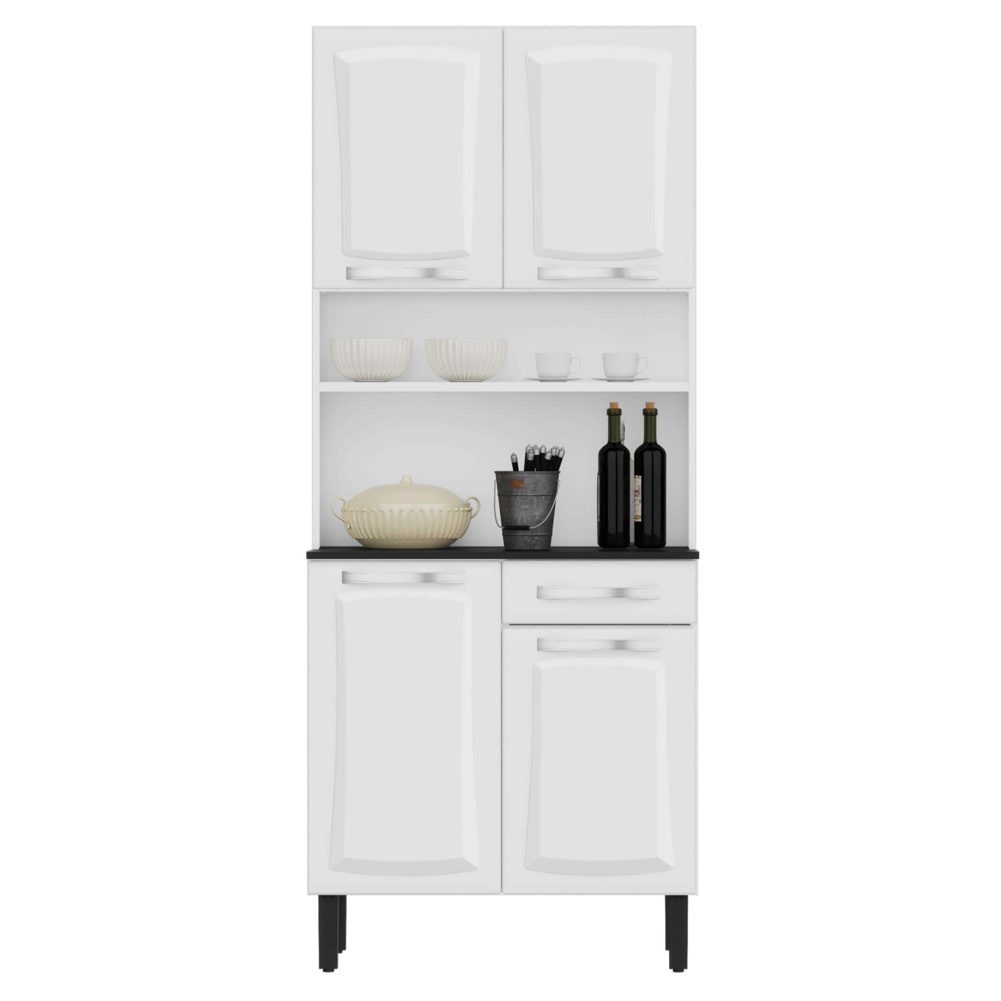 Armário de Cozinha Pratika 4 Portas 1 Gaveta Itatiaia - Móveis furniture