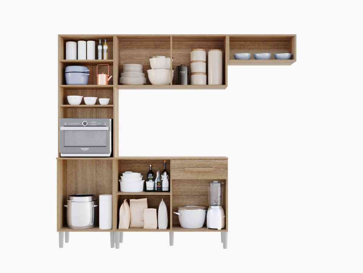 Cozinha Compacta Emily c Balcao 6P1G - Móveis furniture