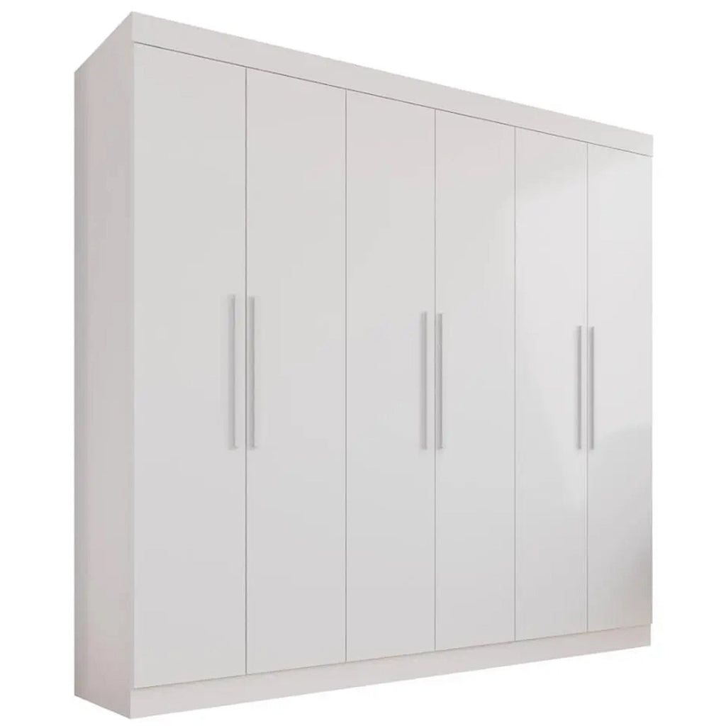 Guarda Roupa Roma Casal 6 Portas 4 Gavetas Salleto BRANCO