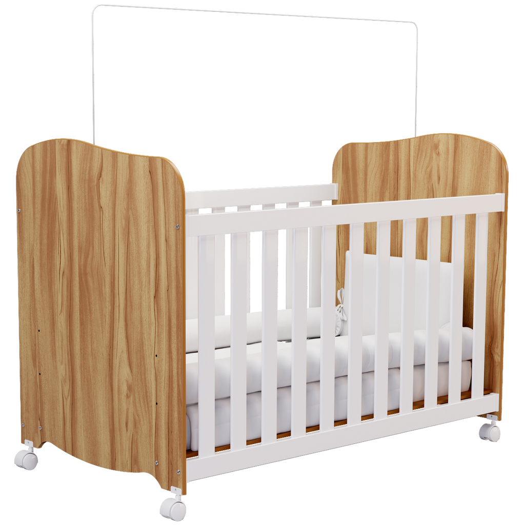 Berço Americano Uli Branco Brilho/Amêndoa – PEROBA MÓVEIS