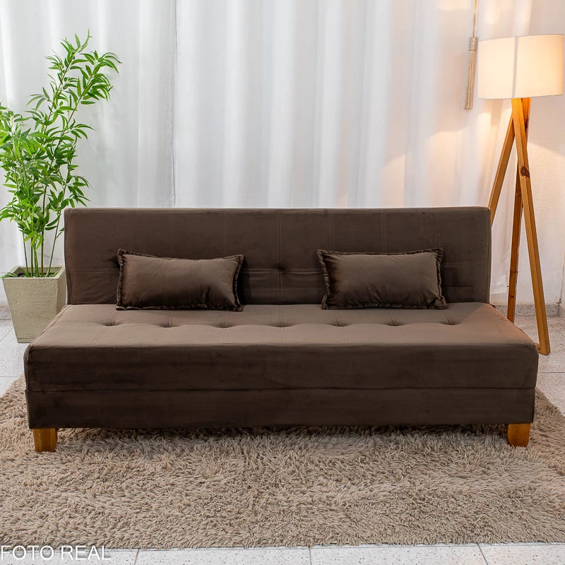 Sofá Cama Arpoador 1.85m – Marrom Veludão
