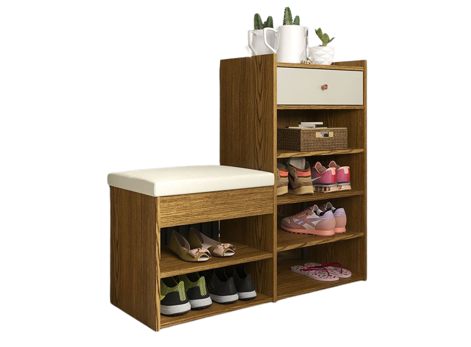 Sapateira Hall Cumarú/Off White – - Móveis furniture