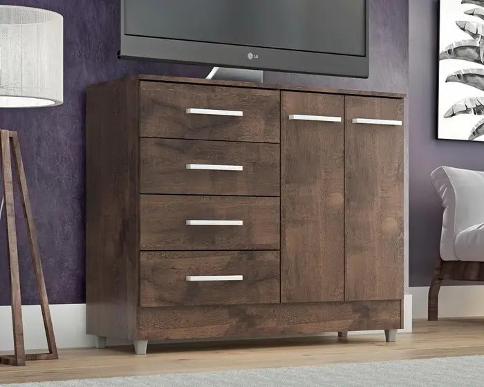 Comoda Gisele 4G2P Chocolate - Móveis furniture
