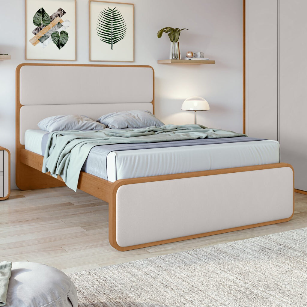 Cama Casal Loop Amêndoa Clean – LOPAS