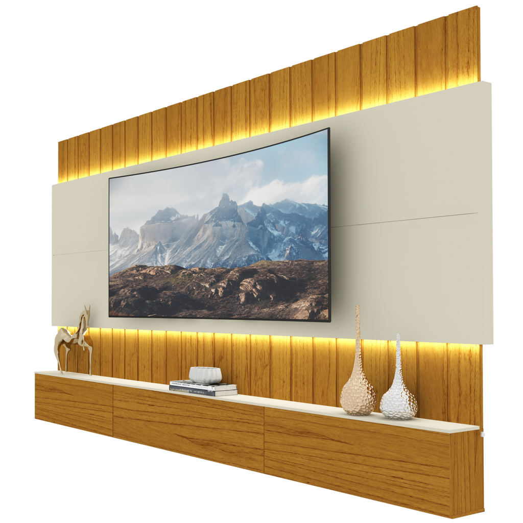 Home até 85″ Soberano 260 Naturale/Off White – GELIUS - Móveis furniture