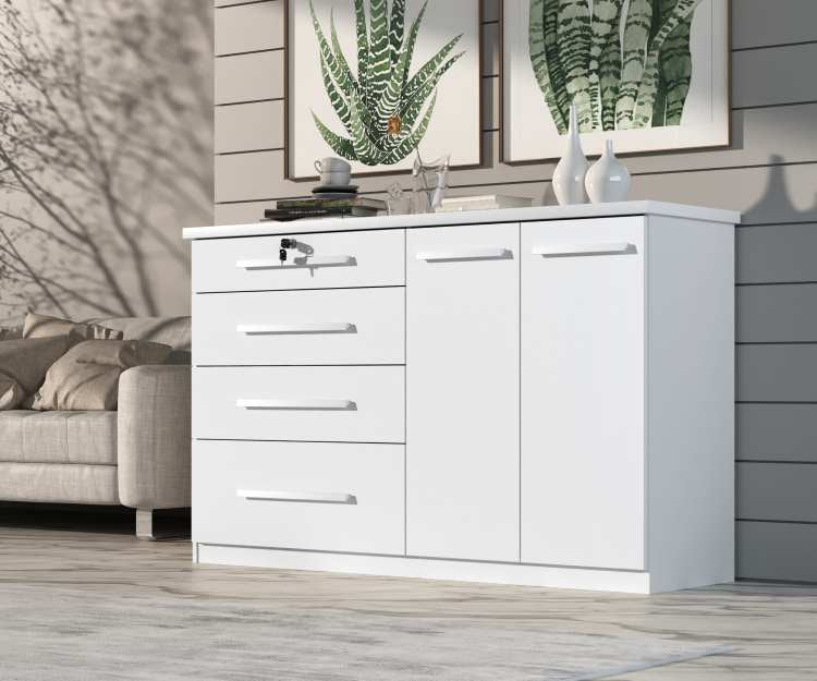 Comoda Mariah 4G2P Branco quarta Divisao