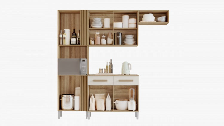 Armário de Cozinha Completa Juma 7 Portas 2 Gavetas Aramóveis - Móveis furniture
