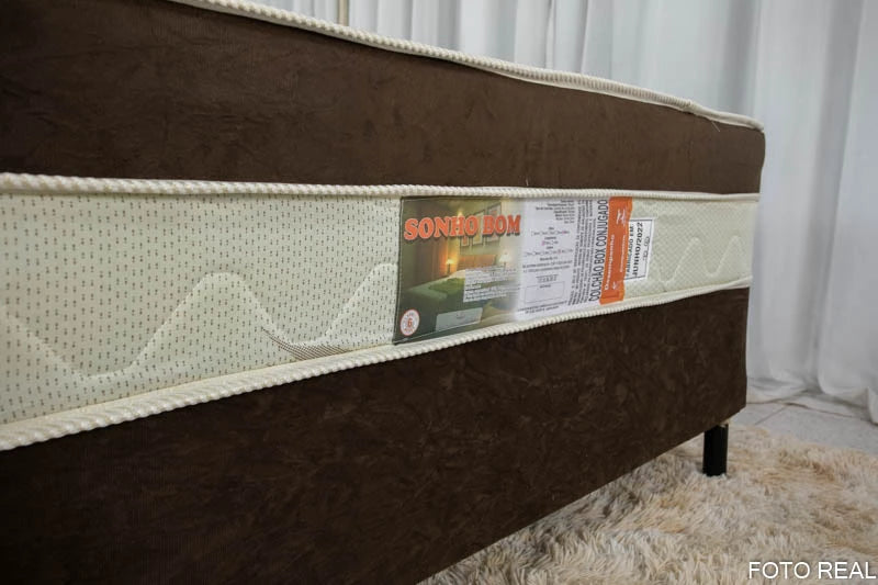 Cama Box Casal Ortopédica Marrom 138×188 Nosso Sonho - Móveis furniture