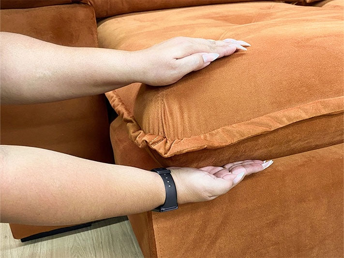 Sofá Retrátil Reclinável 2,30 m terracota 501 Zuqui Plus - Móveis furniture