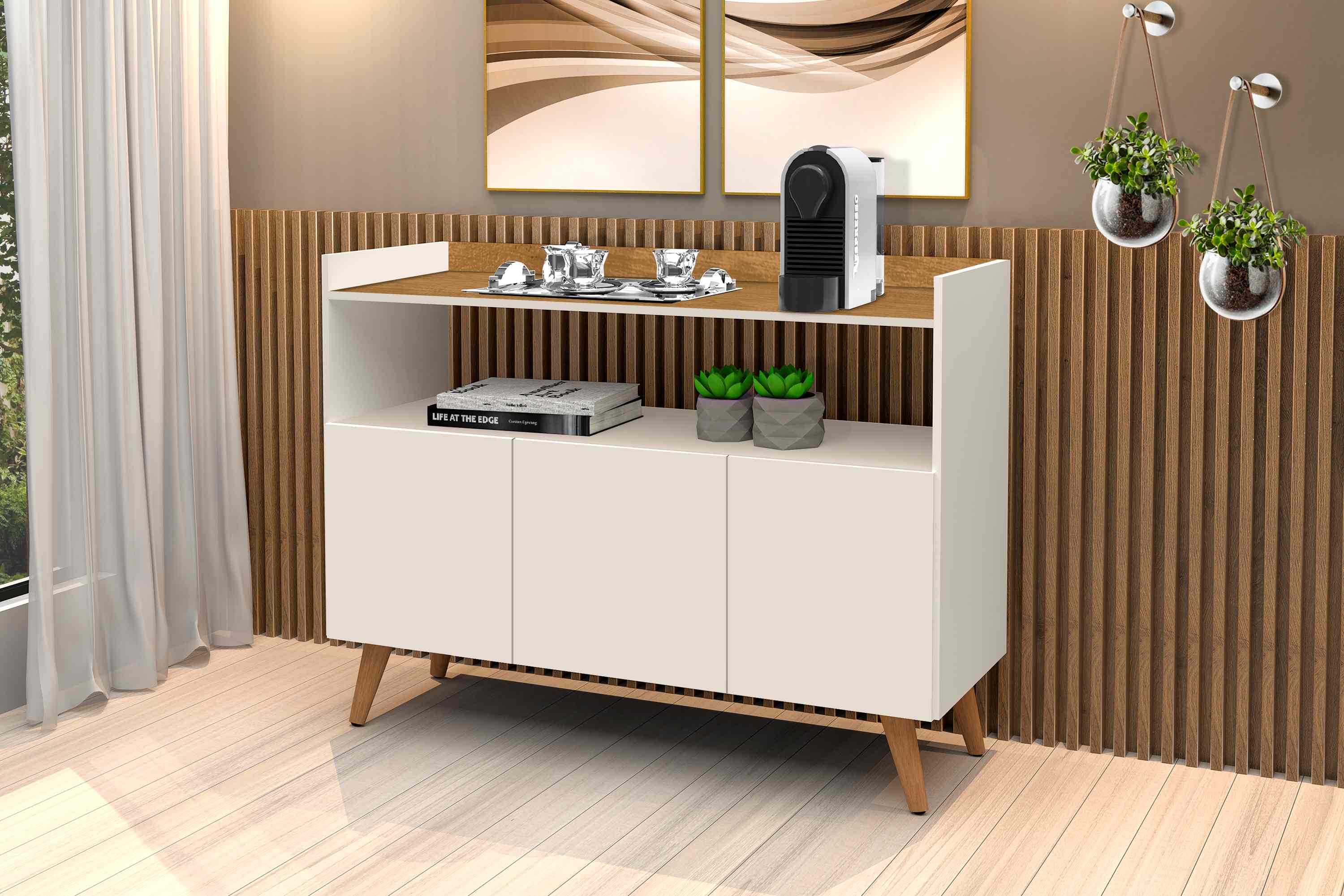 Buffet Master 3P Off White.Nature - Móveis furniture