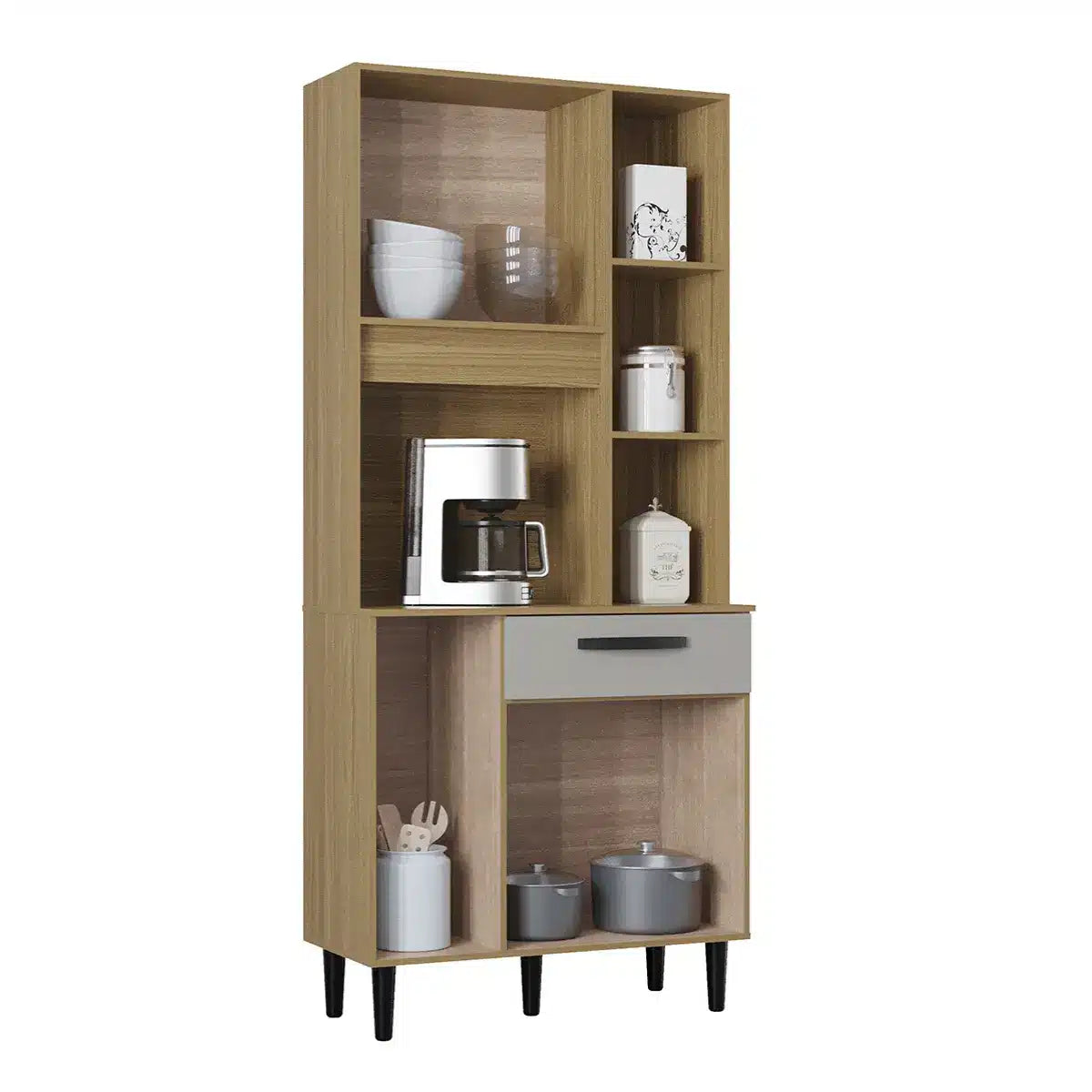 COZINHA MALU 80CM – 5 PORTAS E 1 GAVETA – POQUEMA