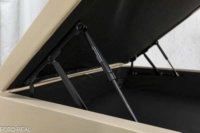 Box Baú Casal Tiza 138x188x42 Korino Bege Blindado Nature