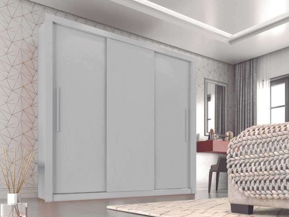 Guarda-Roupa Panamá 3 portas de correr – Branco - Móveis furniture