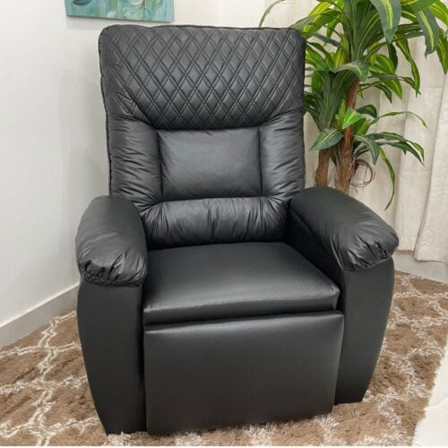 Poltrona do Papai Ref.: 669 Reclinável – Preto Courino - Móveis furniture